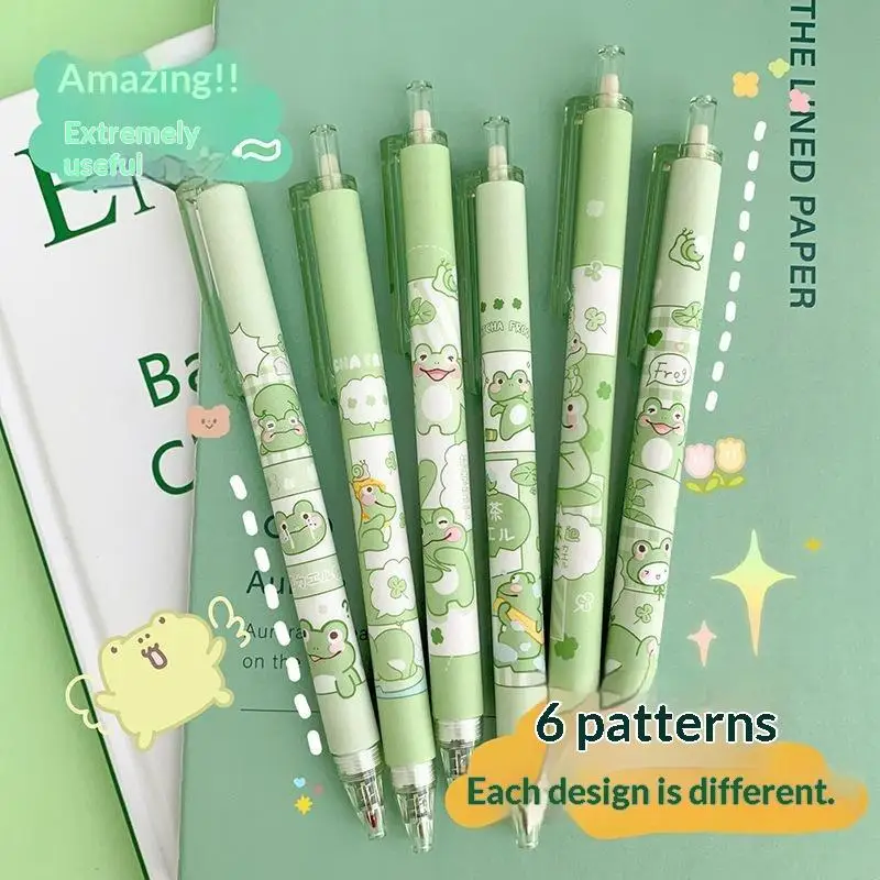 4/6PCS Polka Dot Star Press Pen High Value Ins Quick Drying Writing Smooth Student Special Brush Question Pen Press Neutral Pen