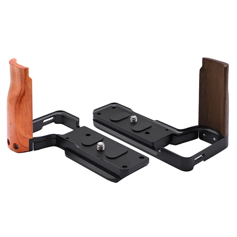ZV-E10 II Halbkamera-Käfig Schnellwechselplatte L-Halterung Holzhandgriff für Sony ZVE10II SLR Arca-Swiss Stativ-Basisplattenhalterung – Detail 11