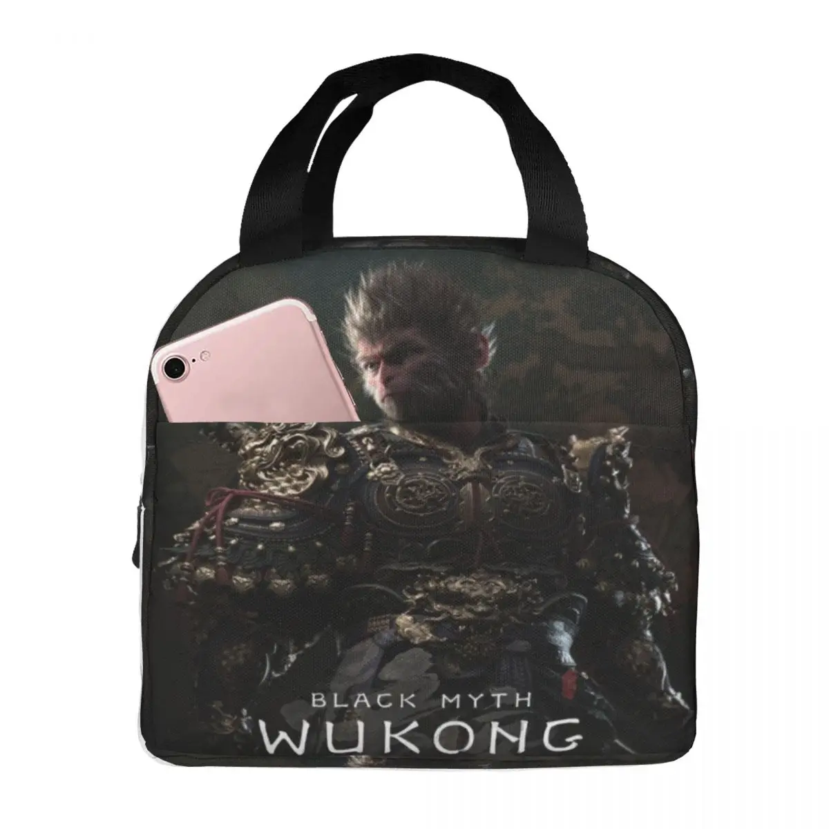 

Lunch Bags Black Myth Wukong New Game Thermal Cooler Portable Picnic School Monkey King Oxford Lunch Box Bento Pouch