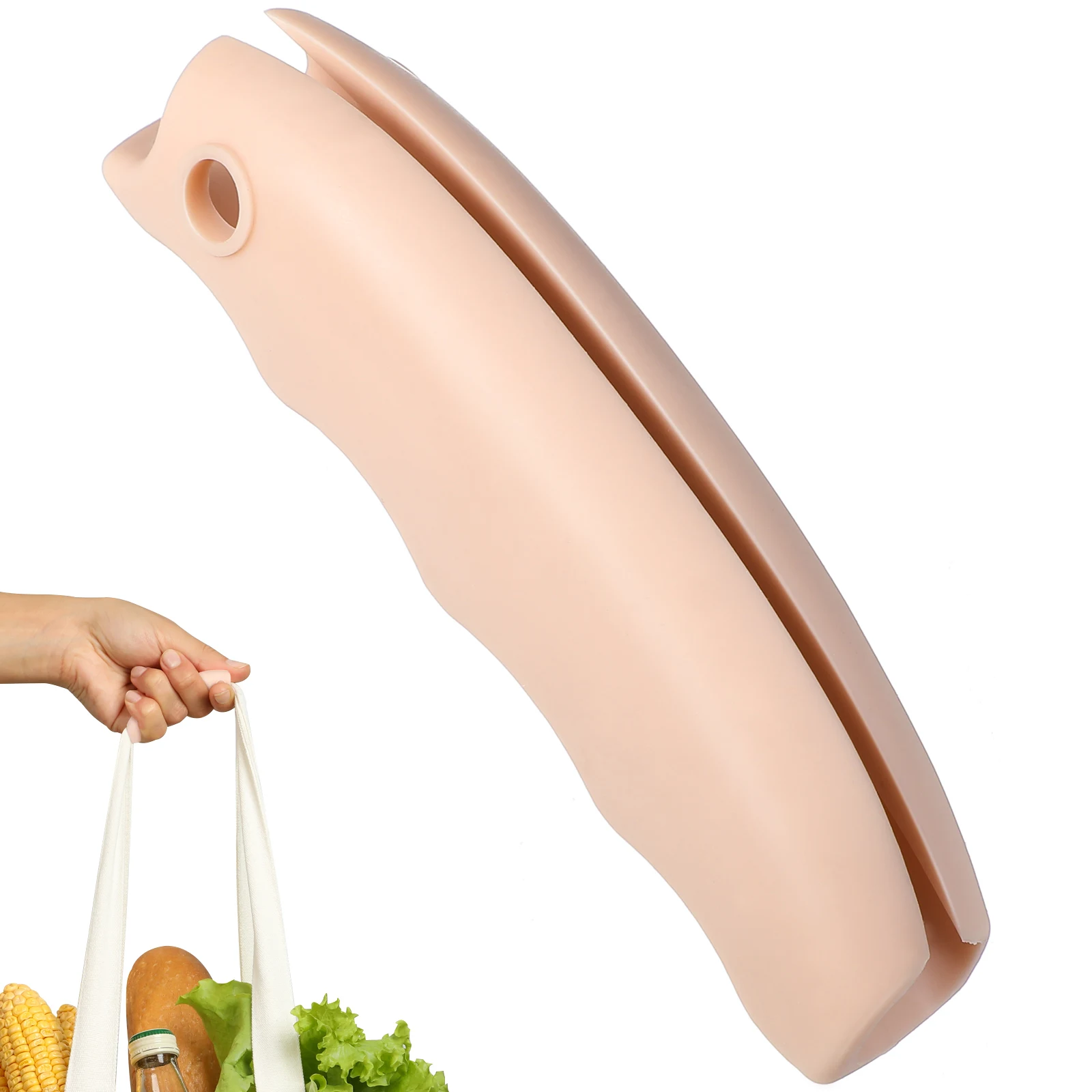 

Grocery Bag Holder Silicone Portable Handle Hand Grip Tote Shopping Bags Lock Stroller Cart Kitchen Tool Reusable