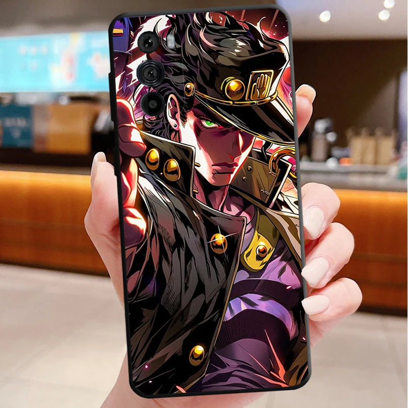 حافظة مغامرة جوتارو أنيمي جوجو الغريبة لهاتف موتورولا إيدج 50 40 برو 60 50 40 30 Ultra Neo Fusion Moto G Play G Stylus G Power