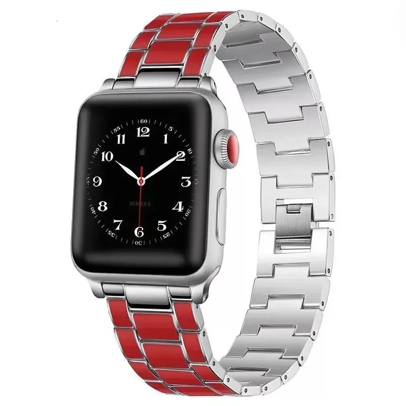 Luxury metal strap For Apple watch 6 5 4 SE 44mm 40mm replacement bracelet Series Ultra 10 9 8 7 45mm 41mm 42mm 46mm Metal strap