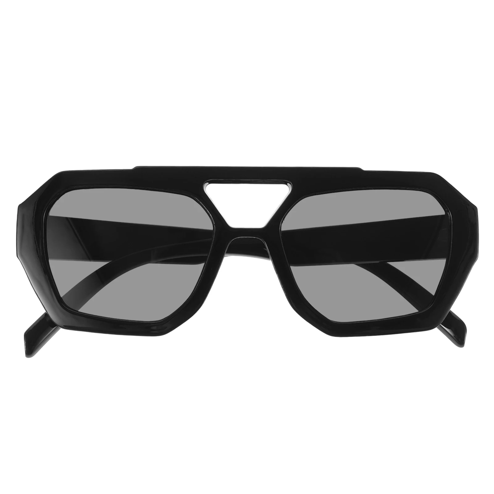 

Hexagonal Sunglasses Women Gray Flakes Acetate Mens Designer Lightweight Fashion Travel Geometric