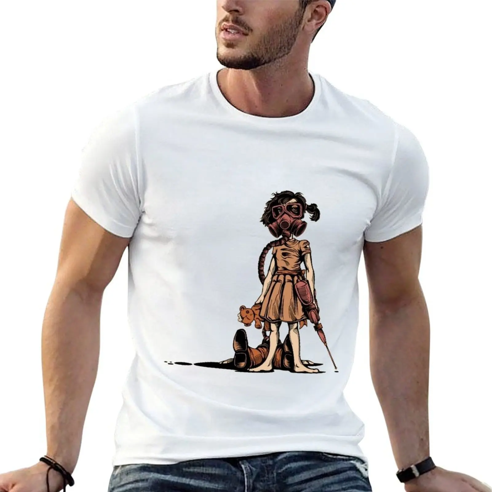 

Little Sister Meets Post-Apocalyptic T-Shirt t shirts for man graphic tees man t shirt luxury T-Shirt