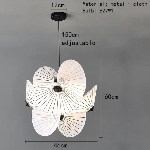 Moooi Serpentine kroonluchter Nordic Paraplu Vormige designer stoffen lamp voor Eetkamer Woonkamer Middentafel Slaapkamer eetkamer