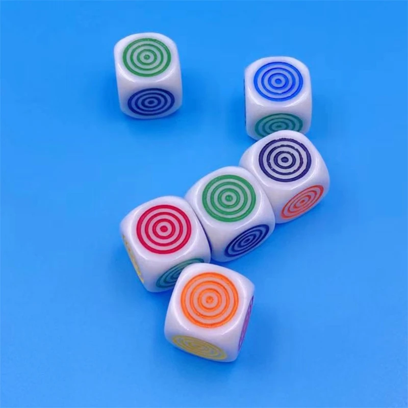 Game Playings Square Block Circle-shape Party Family Toy Dices Small Colorful