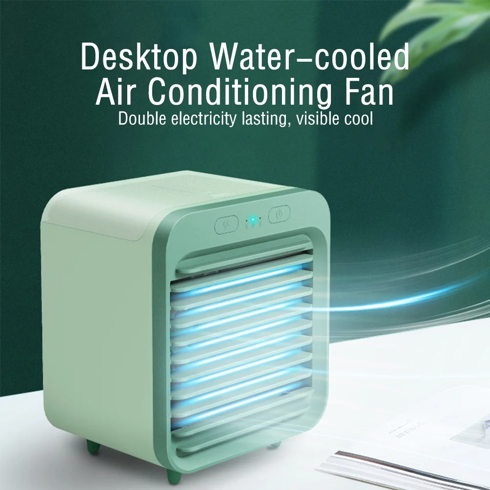 

Mini Portable USB Chargeable 3 Gear Air Conditioner Cooler Fan Air Conditioner Air Cooling Fan Office Desktop Fan