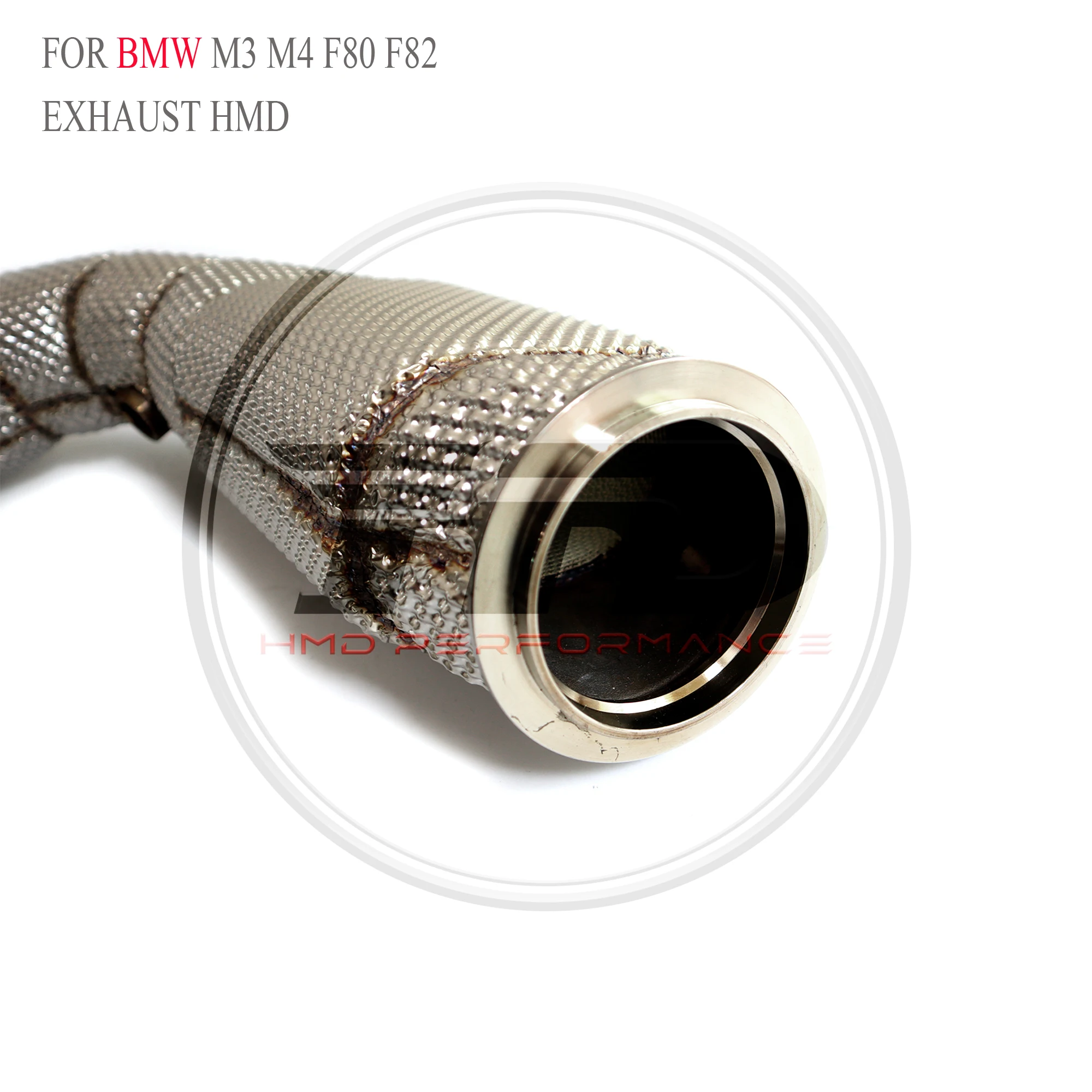 HMD Maatwerk voor BMW M3 M4 F80 F82 SS304 Katalysatie Downpipe TC4 Midden Pijp Uitlaat Lossless Installatie