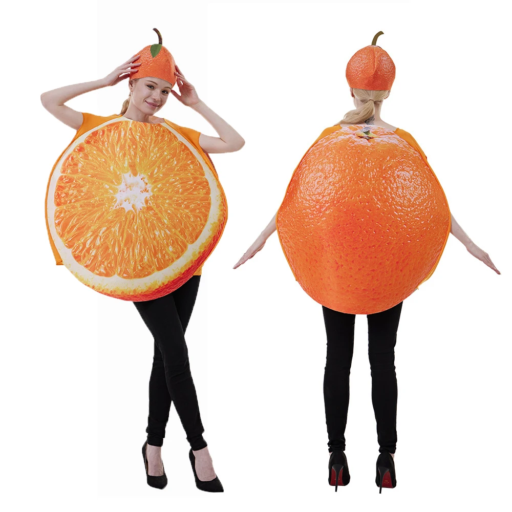 Umorden Sliced Tomato Costume Tunic Fruit Vegetable Sponge Suit Adult Men Women Unisex Funny Purim Halloween Party Fancy Dress