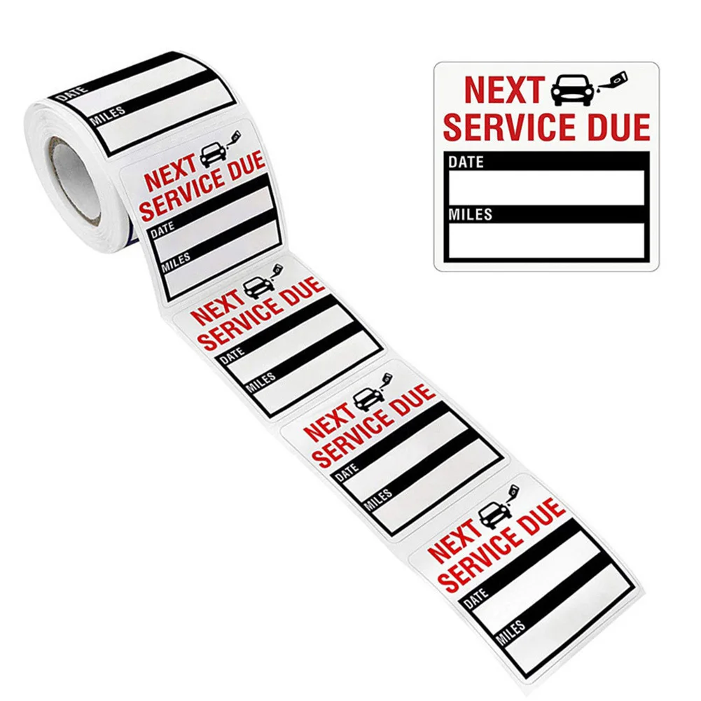 1 Roll Stickers 150PCS 2*2inch Clear Oil Change Service Reminder Sticker Pack Easily High Quality Practical Set