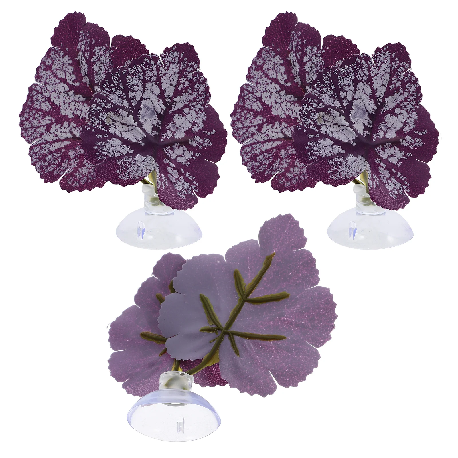 

3pcs Betta Fish Leaf Hammock Aquarium Plastic Plant With Suction Cup Fish Resting Bed Betta Tank Accessories Decor Pet Supplies