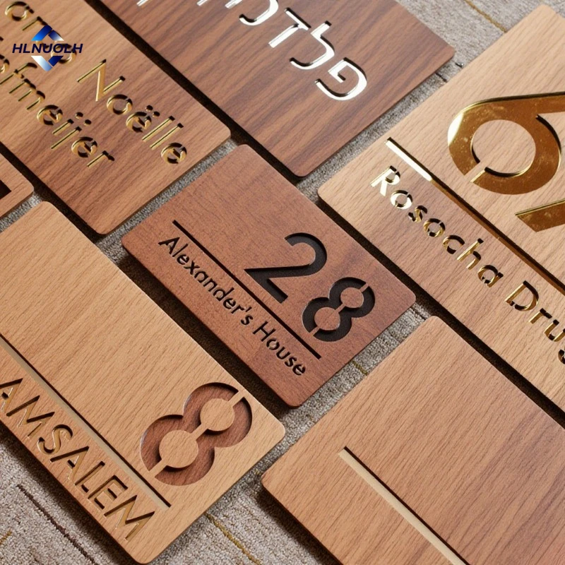 Targa personalizzata per numero civico esterno Targa da taglio in legno Targa personalizzata per numero di strada residenziale per esterni Regalo per porta