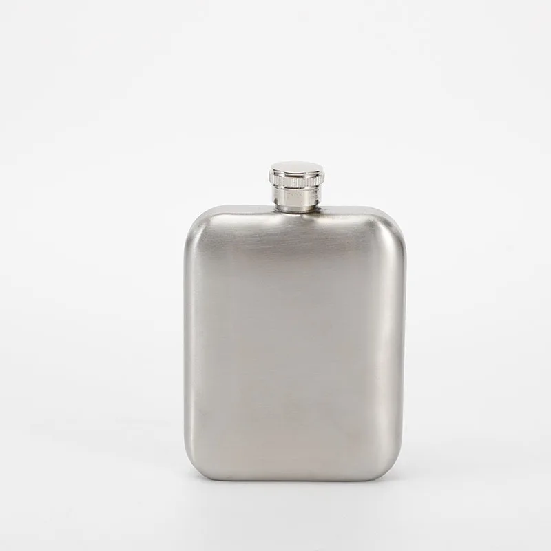 6oz Portable 304 food grade Ssquare Flagon Whiskey Vodka Wine Pot Hip Flask Set Alcohol Drinking pocket Bottle outdoor camping