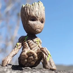 6Cm Tree Man Groot Figurka Disney Figurka akcji Guardians of The Galaxy Marvel Avengers Mini zabawki Siedzący Groot Figurka Zabawki dla dzieci