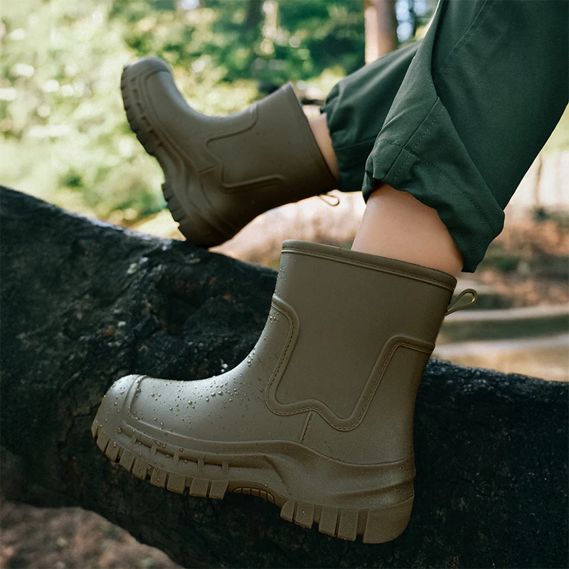 Stivali da pioggia impermeabili Faionable Stivali da acqua resistenti all'usura antiscivolo per esterni da donna Lavoro in cucina Pioggia speciale oes