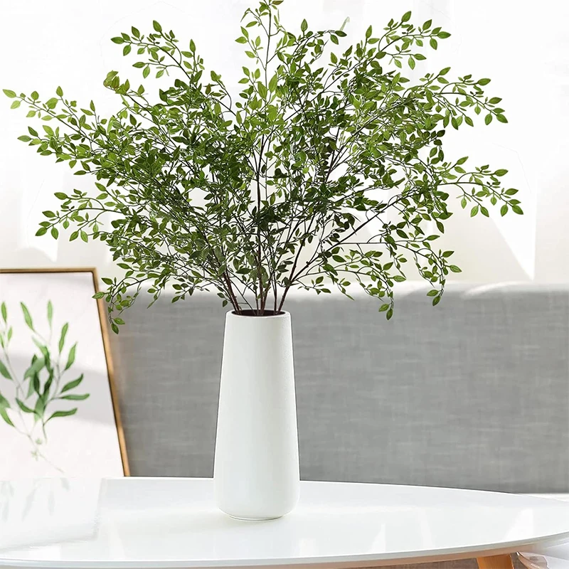 110 cm grüner künstlicher Eukalyptus-Pflanzenstrauß, künstliche Blätter für Hochzeitsdekoration, Heimdekoration, DIY-Vasenornament – Detail 4