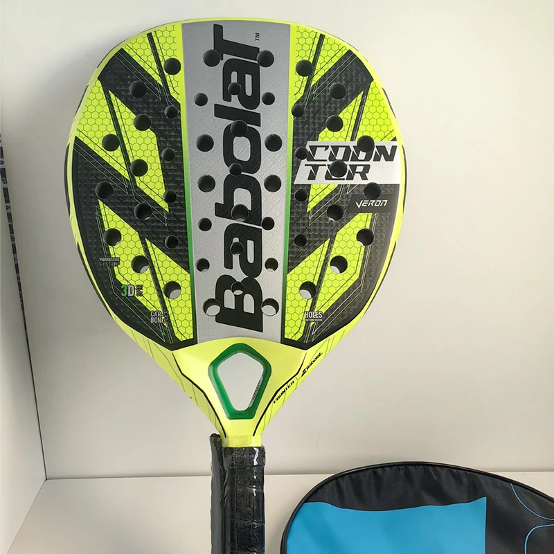 Babolat-raqueta de tenis de playa para hombres y mujeres, raqueta deportiva de superficie rugosa de fibra de carbono completa para adultos, 3K, 12K,