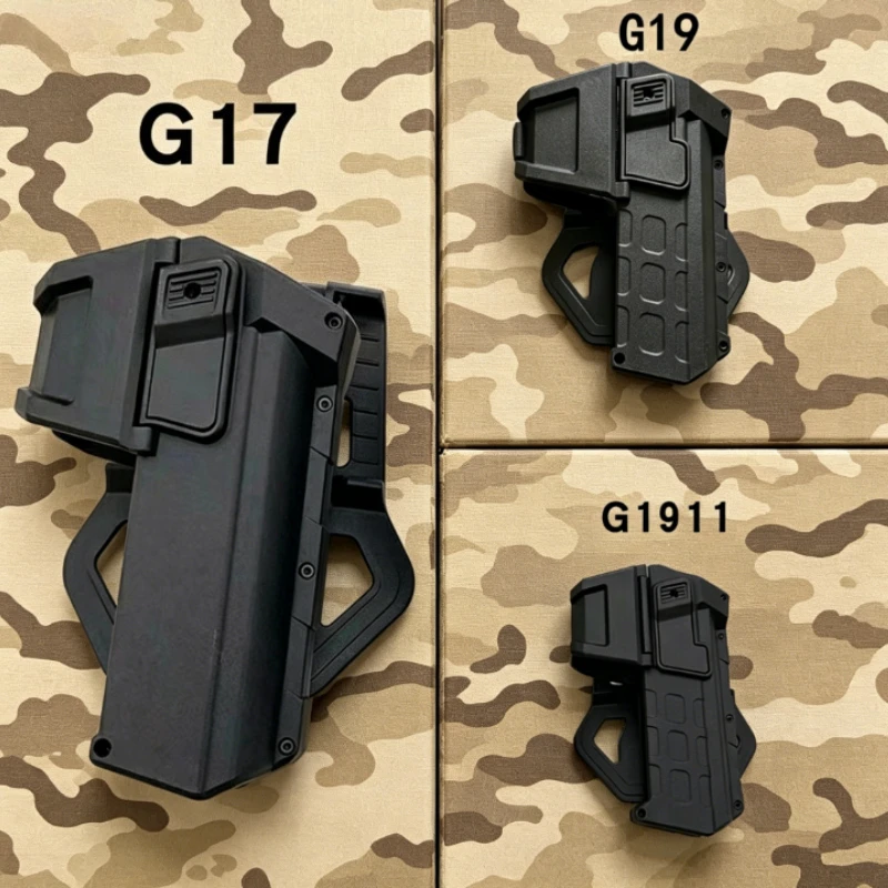 Ergonomic Waist Hanging Protective Shell For G17 G18 Model 1911 With Space For Mini Flashlight