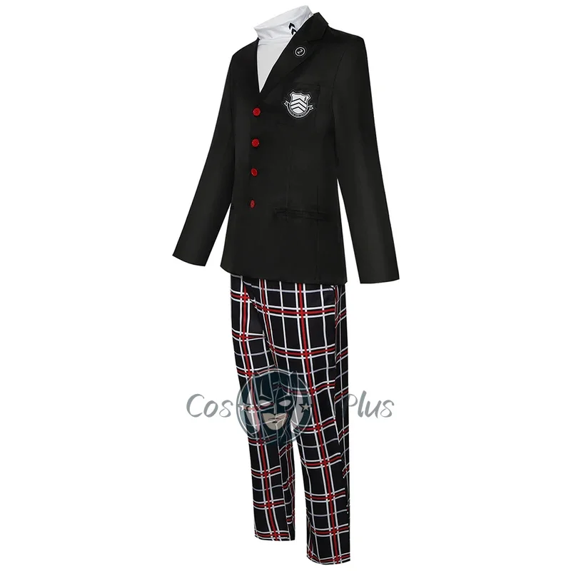 أنيمي P5 Amamiya Ren تأثيري حلي P5 زي مدرسي هالوين البدلة معطف حفلة سوداء موحدة مجموعة