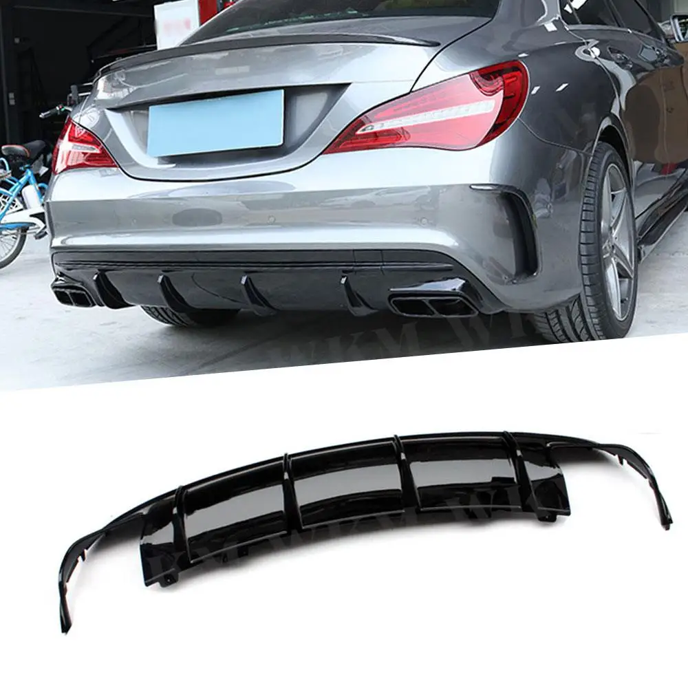 

CLA Class Carbon Fiber Rear Lip Diffuser Spoiler For Mercedes Benz W117 CLA 180 200 250 260 CLA45 AMG Sport 2013 -2018 Gloss