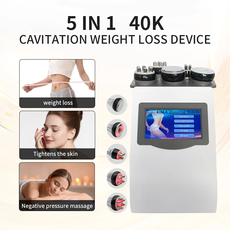 5/6 in 1 40K Professional KIM 8 Vacuum Weight Loss and Slimming Device Skin Lift Tightening Lipo Ultrasonic Beautiful Equipment