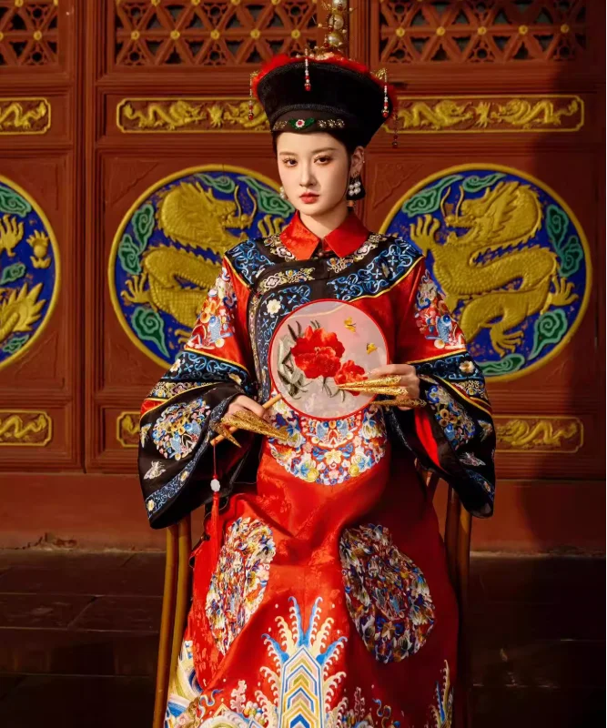 

Китайское платье династии Цин Noble Consort's Gege, свадебное платье Cheongsam в стиле ретро