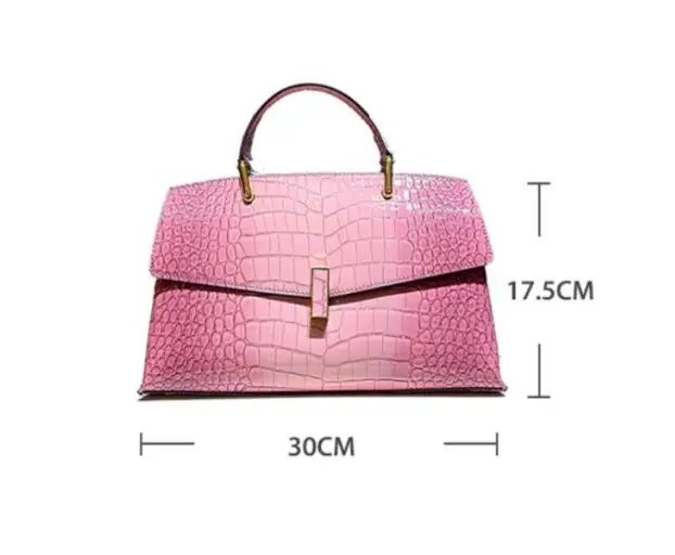 Skórzane torebki damskie ze wzorem krokodyla Luksusowa moda damska Torba na ramię typu crossbody Torby listonoszki z górnym uchwytem