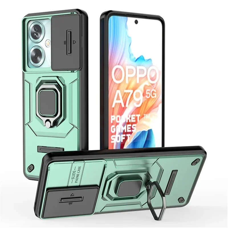 

For Samsung Galaxy A35 5G Case Shockproof Armor Slide Camera Funda For Galaxy A35 A 35 GalaxyA35 SM-A356 Magnet Ring Stand Cover