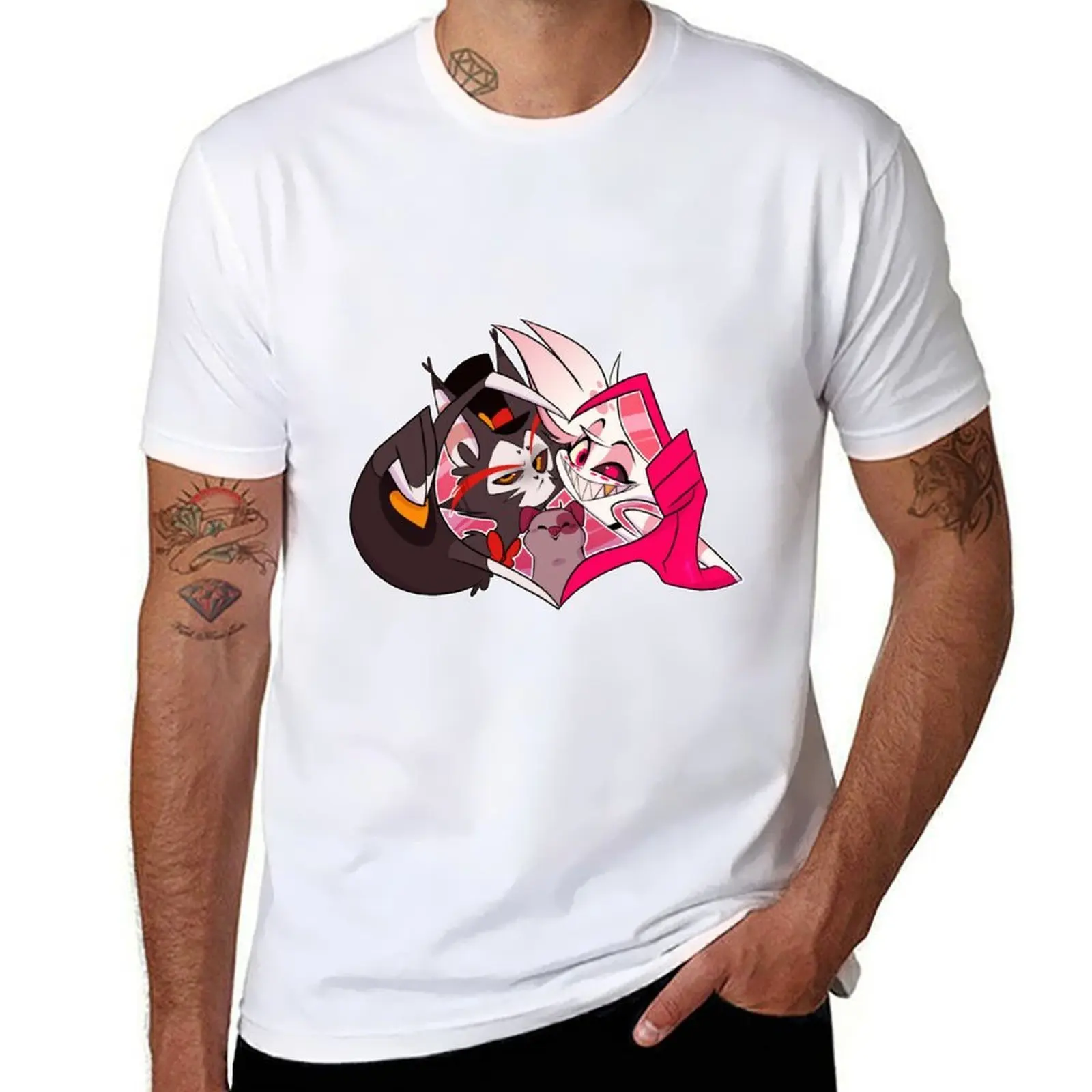 

Huskerdust T-Shirt men t shirt cotton 100% t shirts for man pack white T-Shirt
