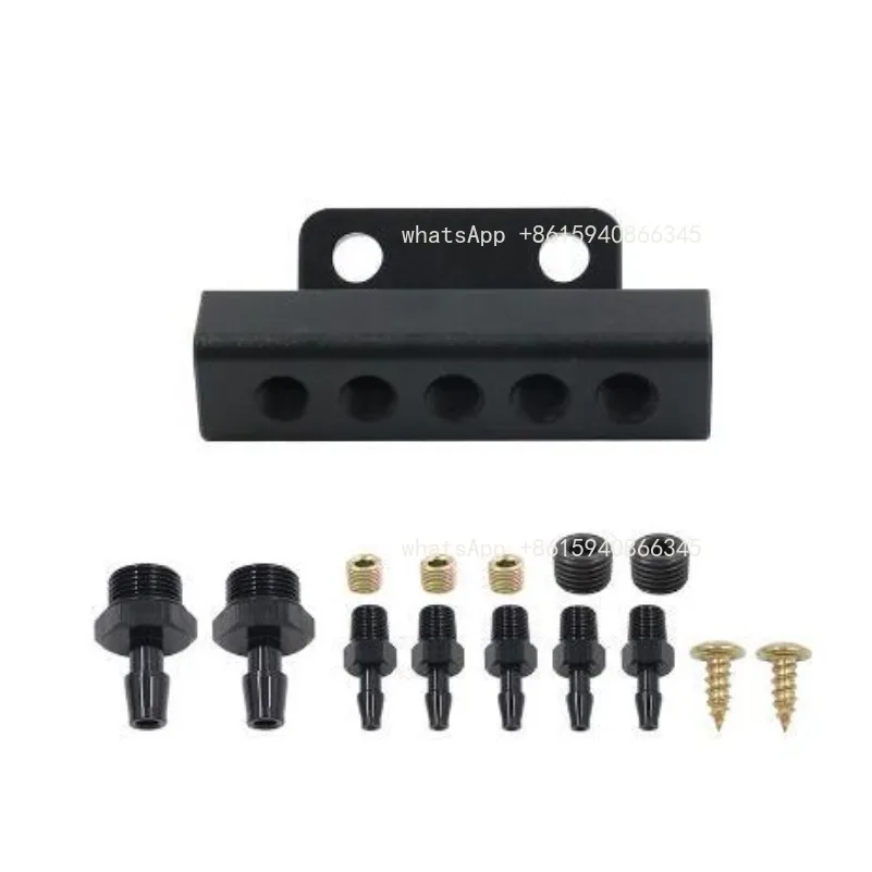 FOR Automotive Retrofit Turbo Exhaust Relief Valve Raises Vacuum Intake Manifold 5 Port Adapter, Vacuum Manifold