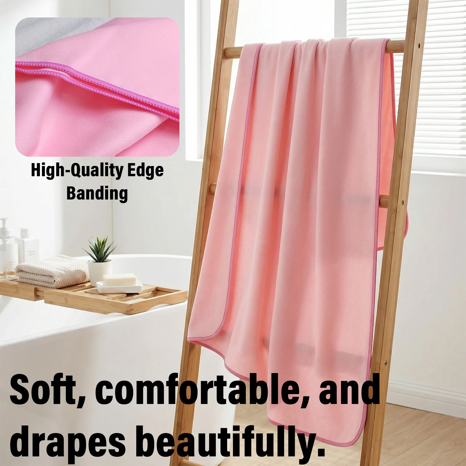 Super Sized 80x160 Nanofiber Towel Quick Drying Soft Lightweight Portable for Beach Pool Spa Travel Highly Absorbent