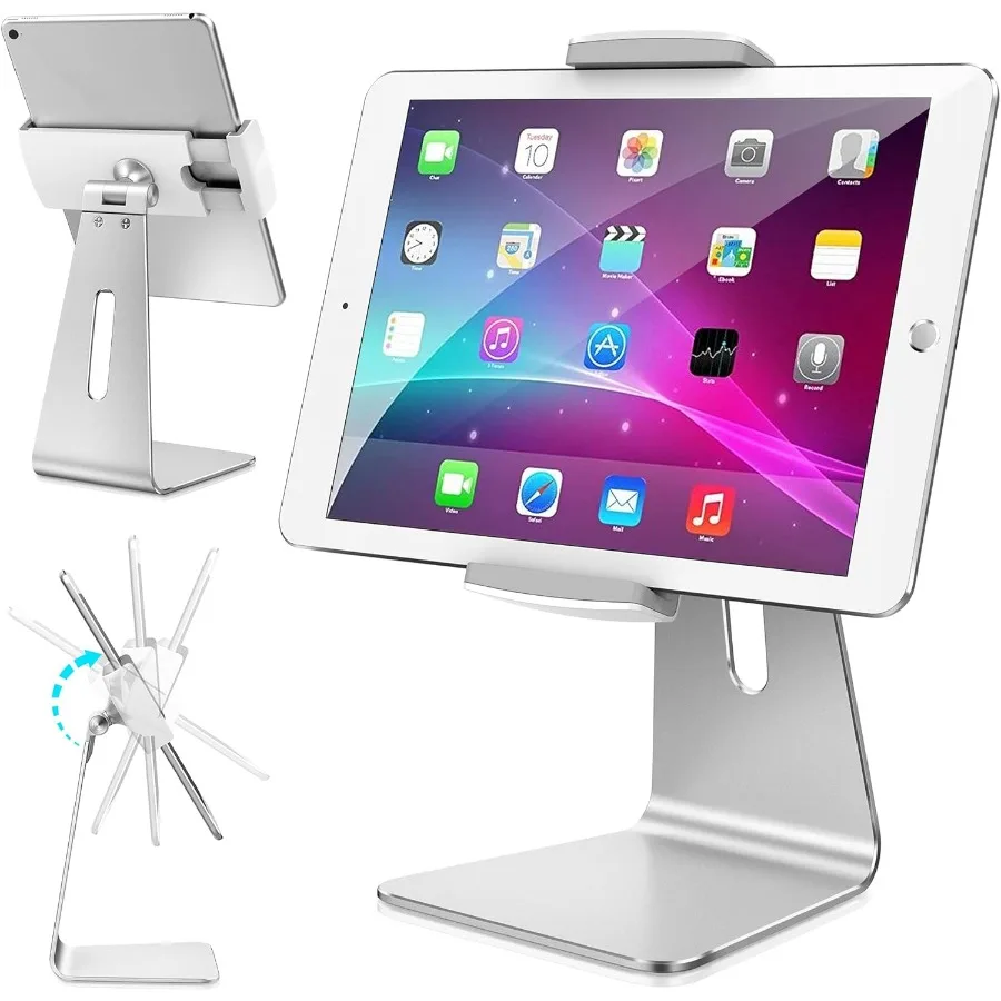

AboveTEK Elegant Tablet Stand Aluminum iPad Stand Holder Desktop Kiosk POS Stands for 715.6 inch iPad Portable Monitor Tablet M