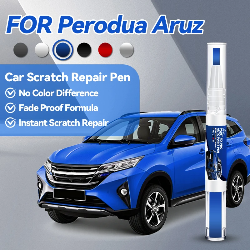 

Горячая новинка 2026: Ручка-корректор для ремонта лакокрасочного покрытия автомобиля PERODUA ARUZ (зеленый B85, синий B77, белый W09, серебристый)