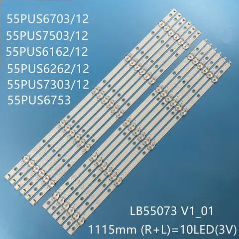 LED 백라이트 스트립 55PUS6503/12 55PUS6412 55PUS7503 55PUS6162 55PUS6262 55PUS6753 55PUS7303 55PUS6703 TPT550U1