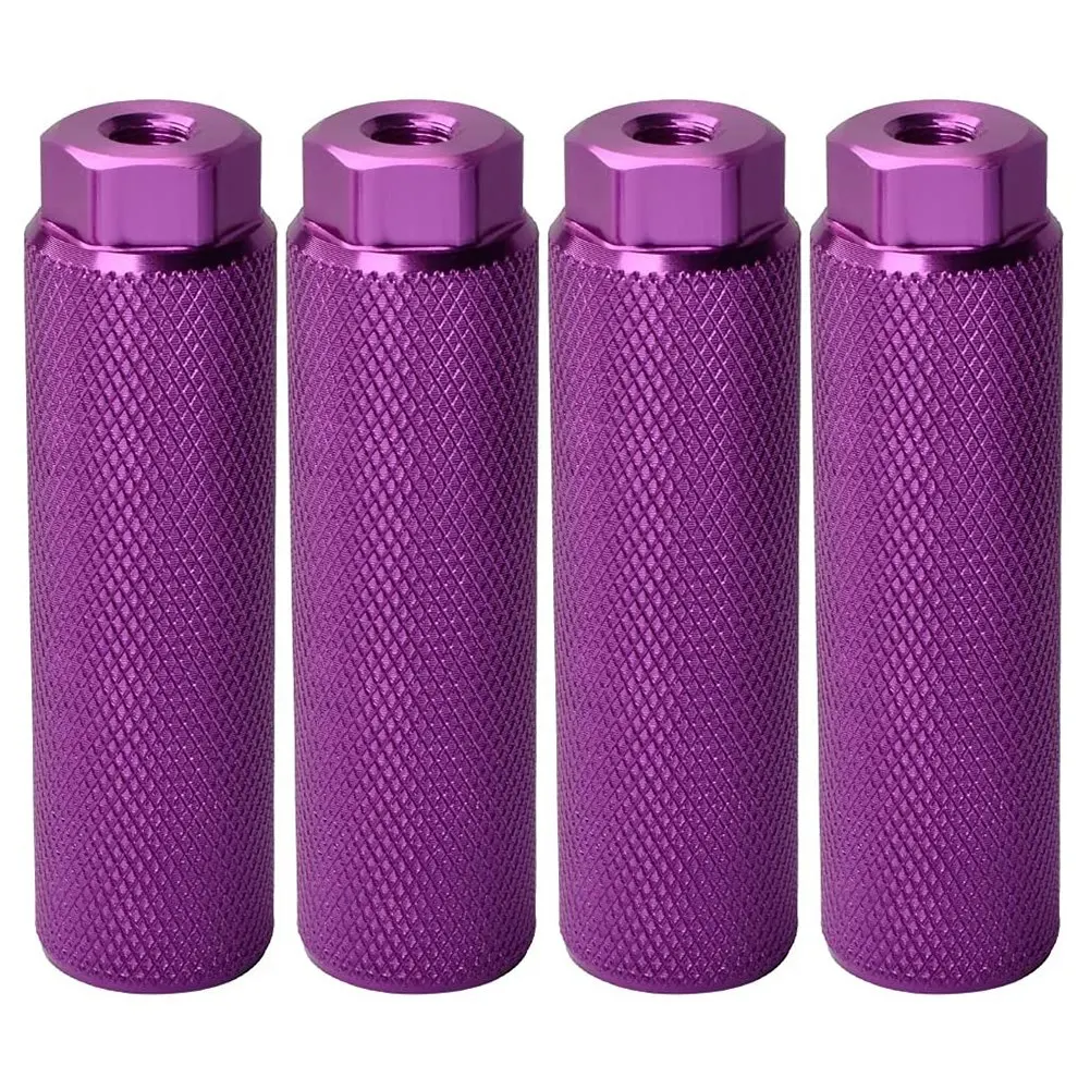 4 Pcs Bike Pegs,Aluminum Alloy Anti-Skid Lead Foot Bicycle Pedals BMX Pegs for 3/8 Inch Axles Bicycle Accessories,Purple HOT