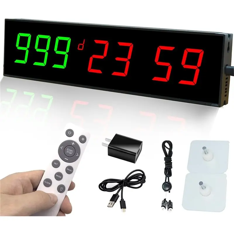 BHBD-Digital Days,Countdown Timer Clock LED Wall Clock,Retirement Countdown Calendar Up To 999 Days,Count Timing Up Stopwatch US