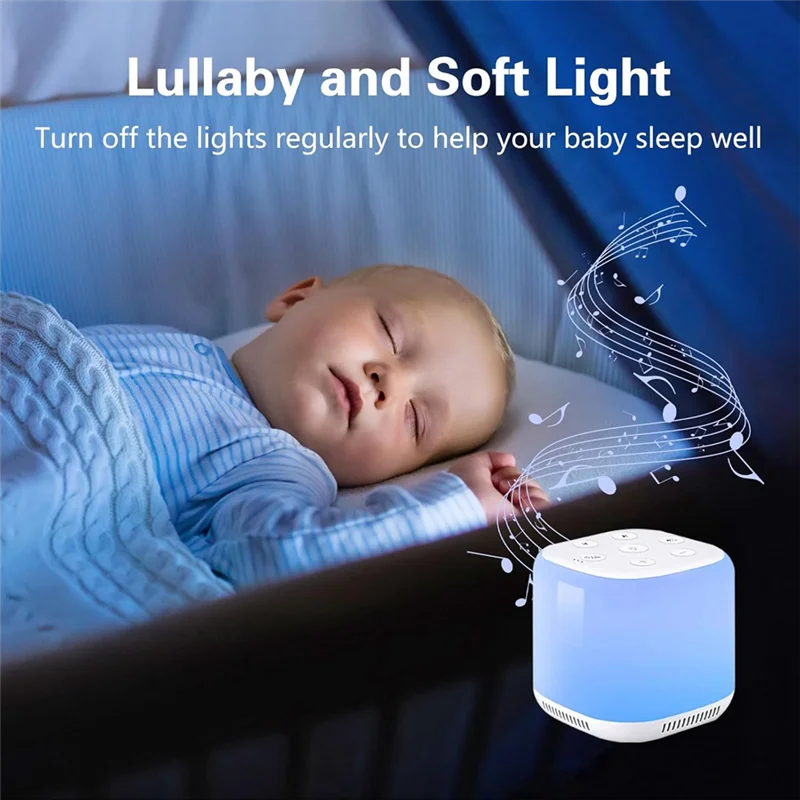 

AT02-Машина с белым шумом и 7-цветным ночником и 34 звуками помощи во сне для успокаивающих эмоций, выделения сна, звуковой аппарат