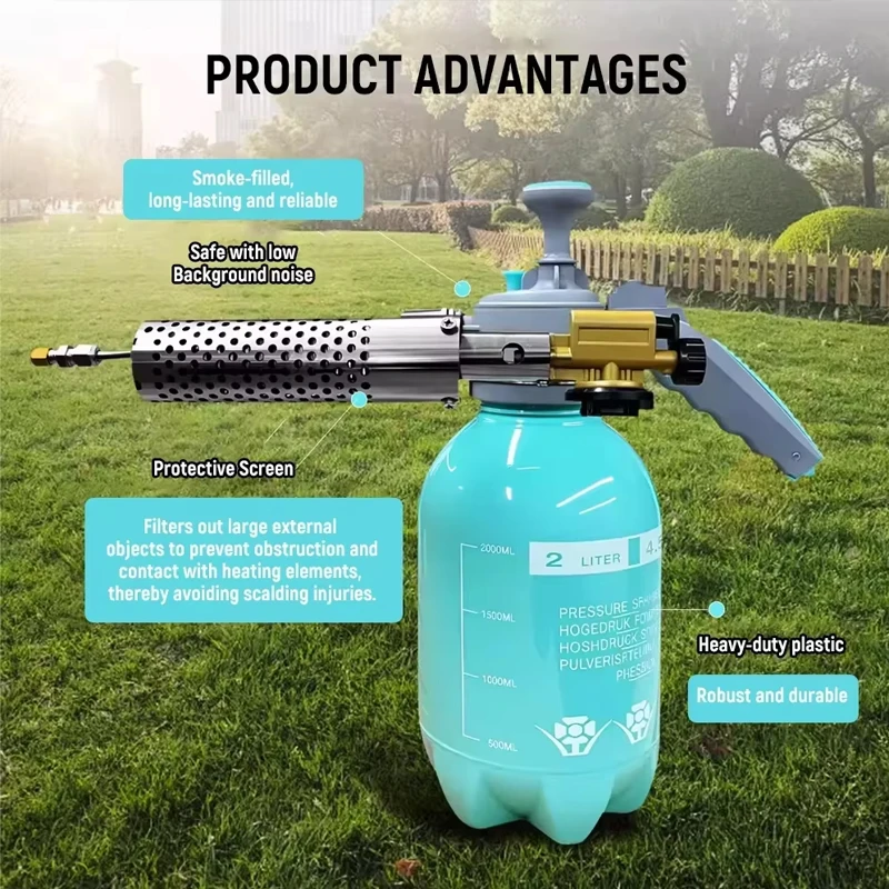 Handheld Smoke Fogger 2L Portable Thermal Fogging Machine Pest Control Mosquito Killer Disinfection Sprayer For Garden Sewer Use