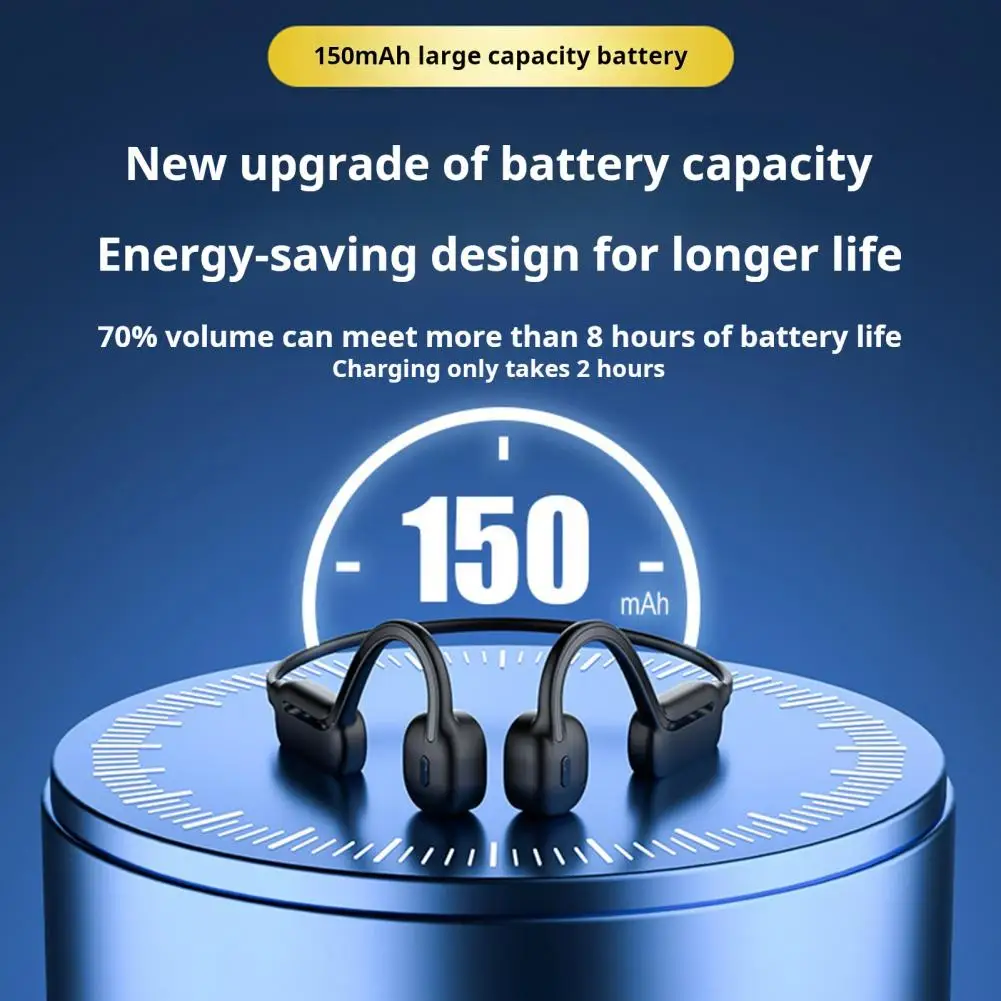 Wireless Earbud Ipx8 Waterproof Bone Conduction Bluetooth Headphones for Sports Sweat Resistant Hands-free Music Ultimate