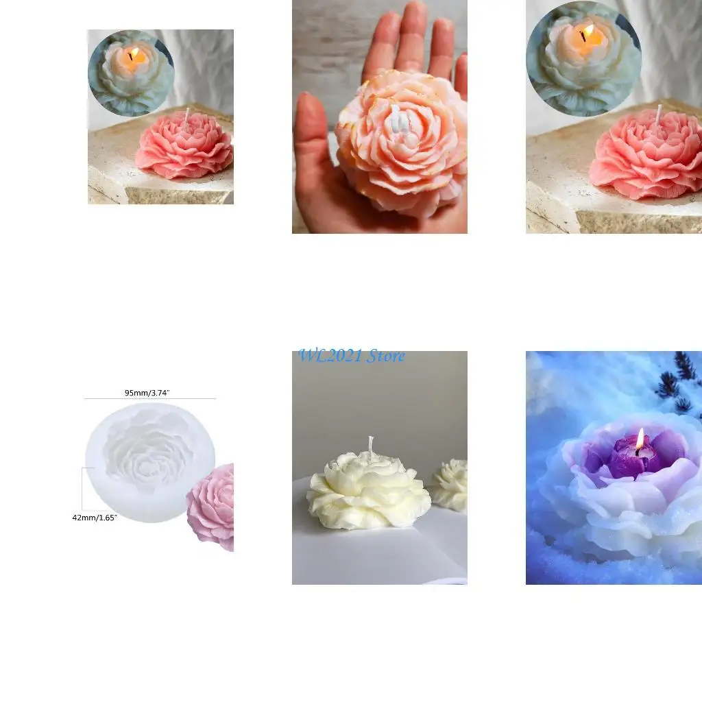 

G5GC формы для свечей с цветами для декора торта из пчелиного воска, форма для выпечки для DIY, инструмент для изготовления