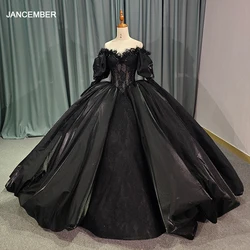 Jancember Charming Black Lace Up 15 Year Old Girls Quinceanera Dresses Sweet 16 Girl Ball Gown vestidos 15 años DY1181