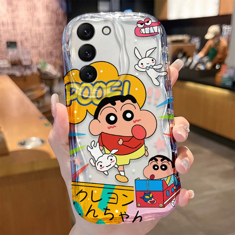C-Crayon S-ShinChan Case for Samsung Galaxy S25 S24 S23 S22 S21 Ultra Plus S20 FE A73 A72 A71 A56 A55 A54 5G A52 A52S 4G Cover