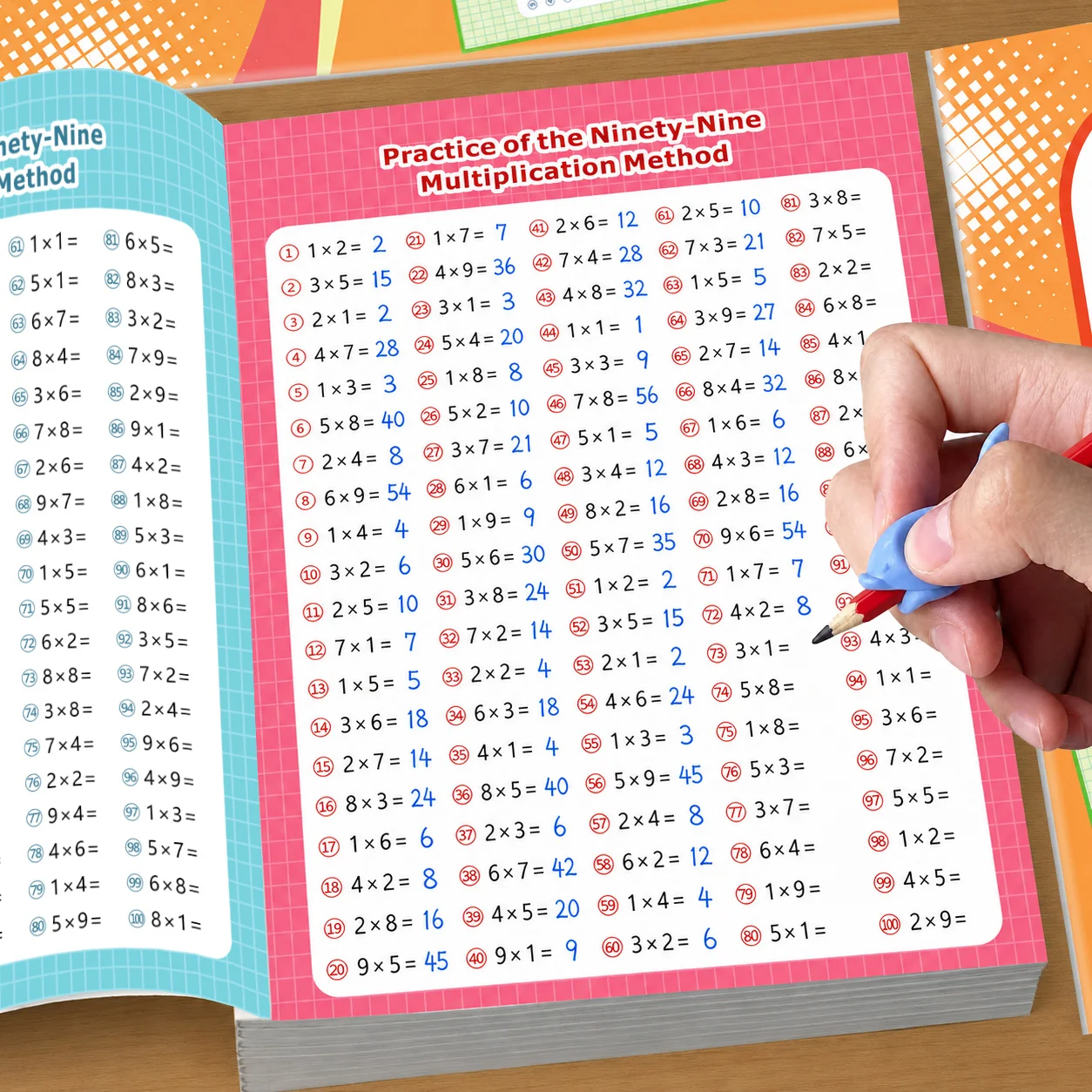 Multiplication and Division Exercises Workbook 32 Pages 9x9 Multiplication Table Math Drills Mixed Calculation Practice Book