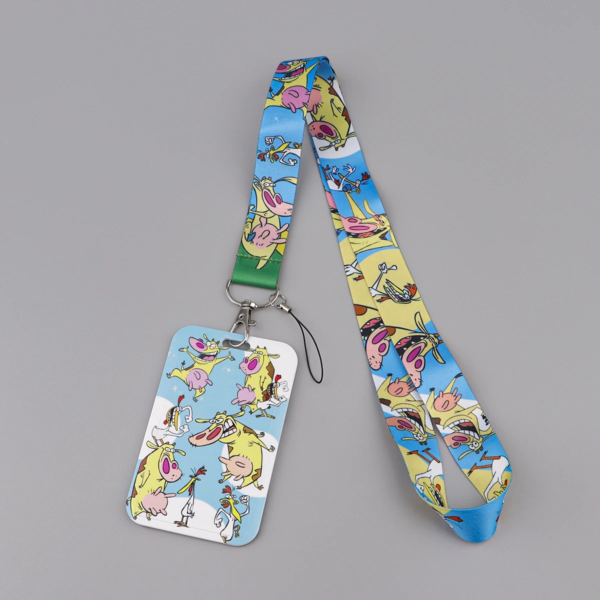 LX1325 Comedy Cartoon Cow Neck Strap Keychain Badge Holder ID Card Pass Hang Rope Lariat Lanyard for Key Rings Accessories