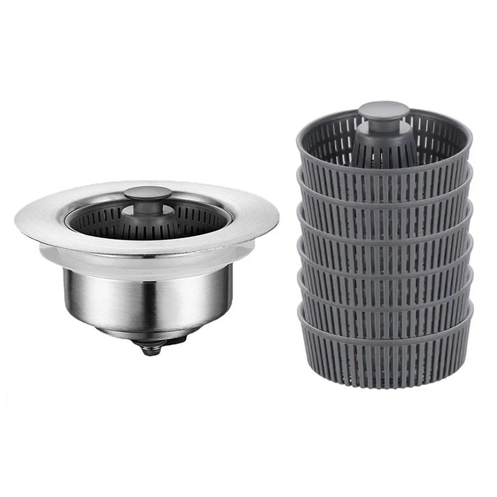 

3-в-1 сливной фильтр для раковины из нержавеющей стали, пробка для кухонной раковины, фильтр для раковины, сливной фильтр для кухни, аксессуары для ванной комнаты