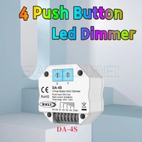 Skydance 4 Push Button Dimmer DA-4S DALI Signal Work with Master/Bus Power Supply Encoding switch select addresse For LED Light