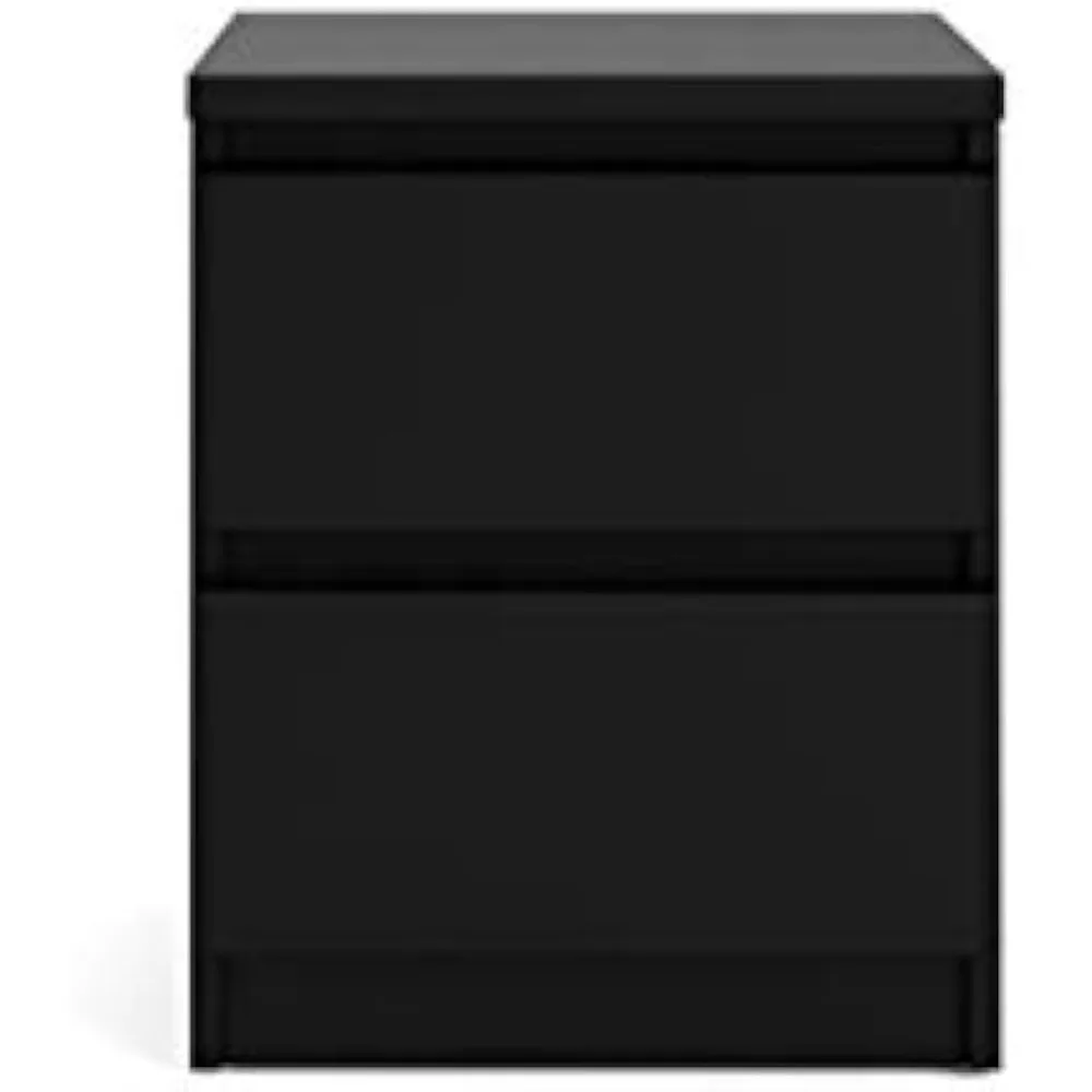 

2 Drawer Bedroom Nightstand Nighstand, 19.69 in x 15.91 in x 19.49 in, Black