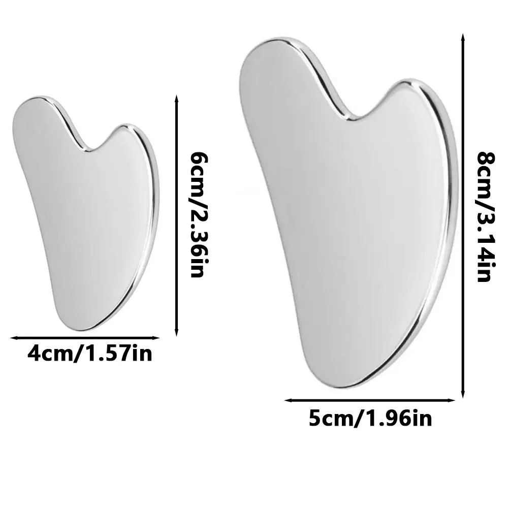 الفولاذ المقاوم للصدأ الوجه غواشا كشط العناية بالوجه رفع أدوات مساج المضادة للتجاعيد الجلد تشديد التبريد مُدلك سلوليت أداة #3