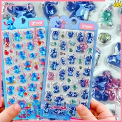 Genuine Stitch 3d Stereo Crystal Sticker Cute Cartoon Hand Account DIY Stickers Phone Cases Decorative Water Cup Stickers