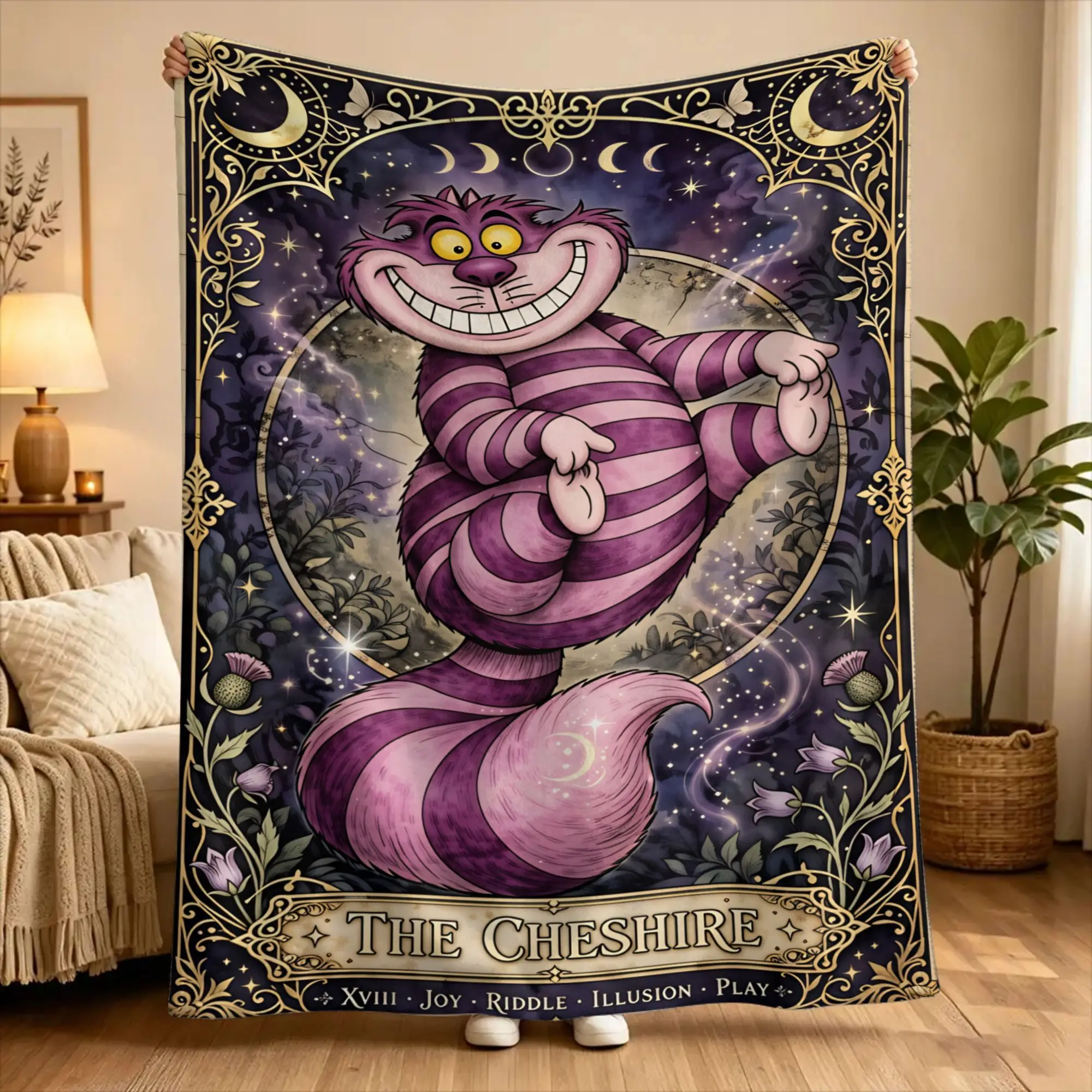 Alice Cheshire Cat  Blankets  Travel Office Flannel Throw Blanket For Couch Bed Soft Warm Custom Quality Bedspread Gift